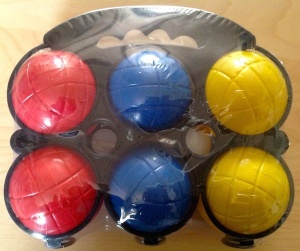 6 boules de pétanque en plastique